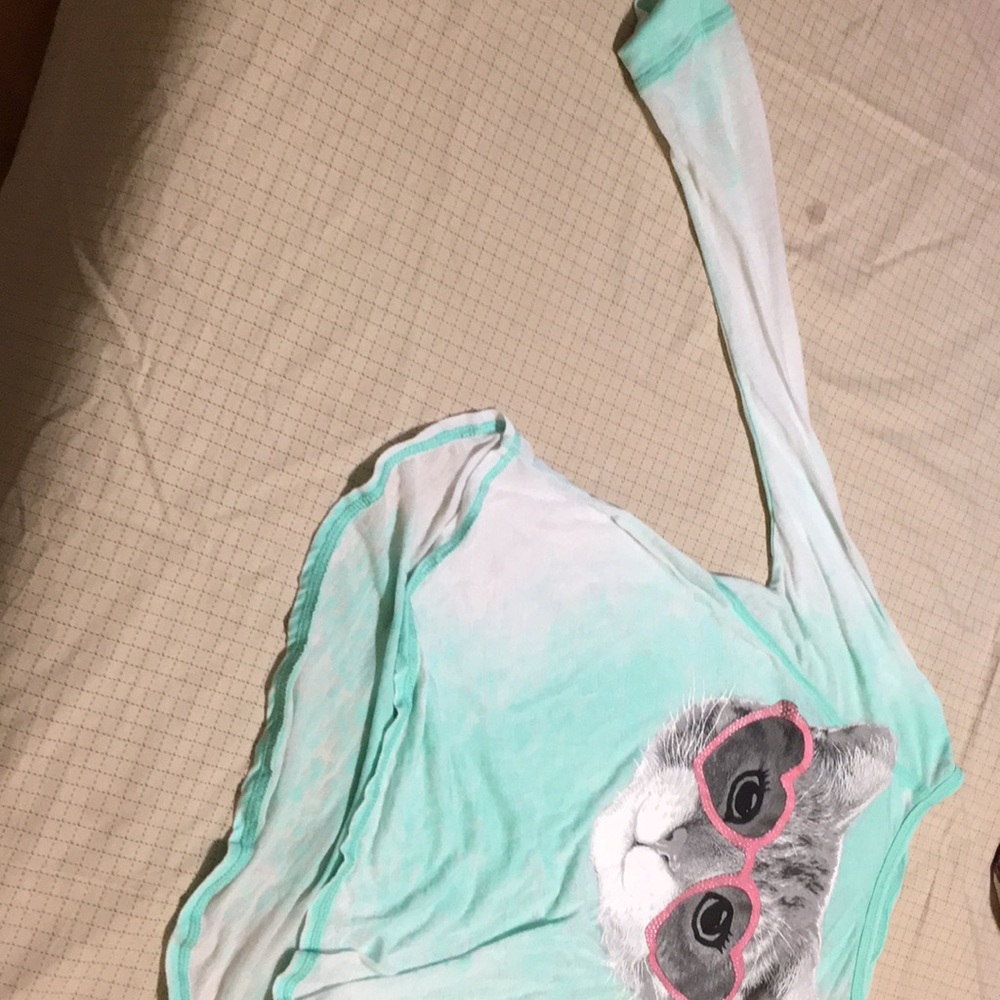 fleece cat long sleeve shirt